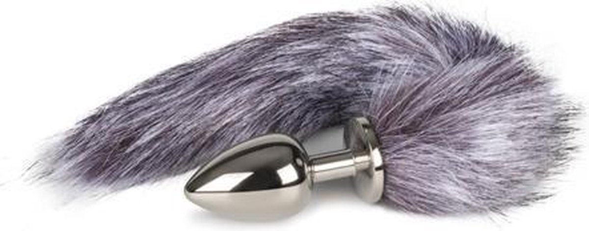 Goedkoopste Vossenstaart plug L - Zilver/Grijs