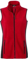 James and Nicholson Dames/dames Workwear Fleece Bodywarmer (Rood/zwart)