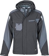 James and Nicholson Uniseks handwerkslieden Softshell-jasje (Zwart/Koolstof Grijs)