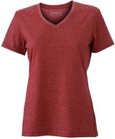 James and Nicholson Dames/dames Heather T-Shirt (Wijn rood gemêleerd)