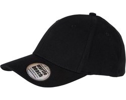 Myrtle Beach Volwassenen Unisex 6 Panel Elastische Fit Baseball Cap (Zwart)