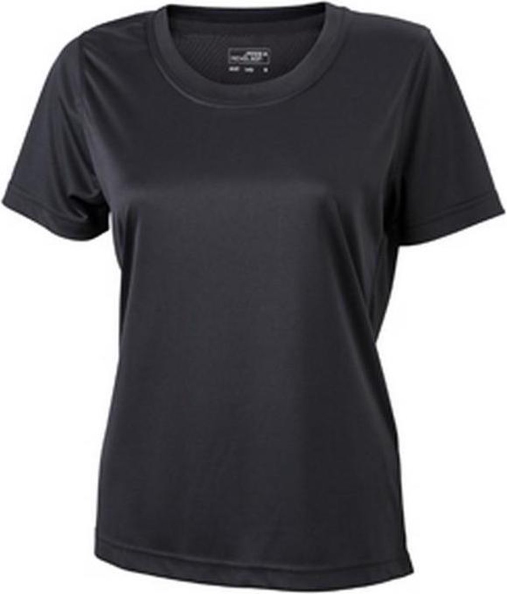 James and Nicholson Vrouwen/dames Actieve Tee (Zwart)