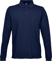 Tee Jays Heren Luxe Stretch Poloshirt met lange mouwen (Marineblauw)