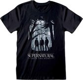 Supernatural - Silhouette  Unisex T-Shirt Zwart