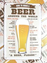 Onthewall | Beer | Order around the world | 20 x 30cm | metaal