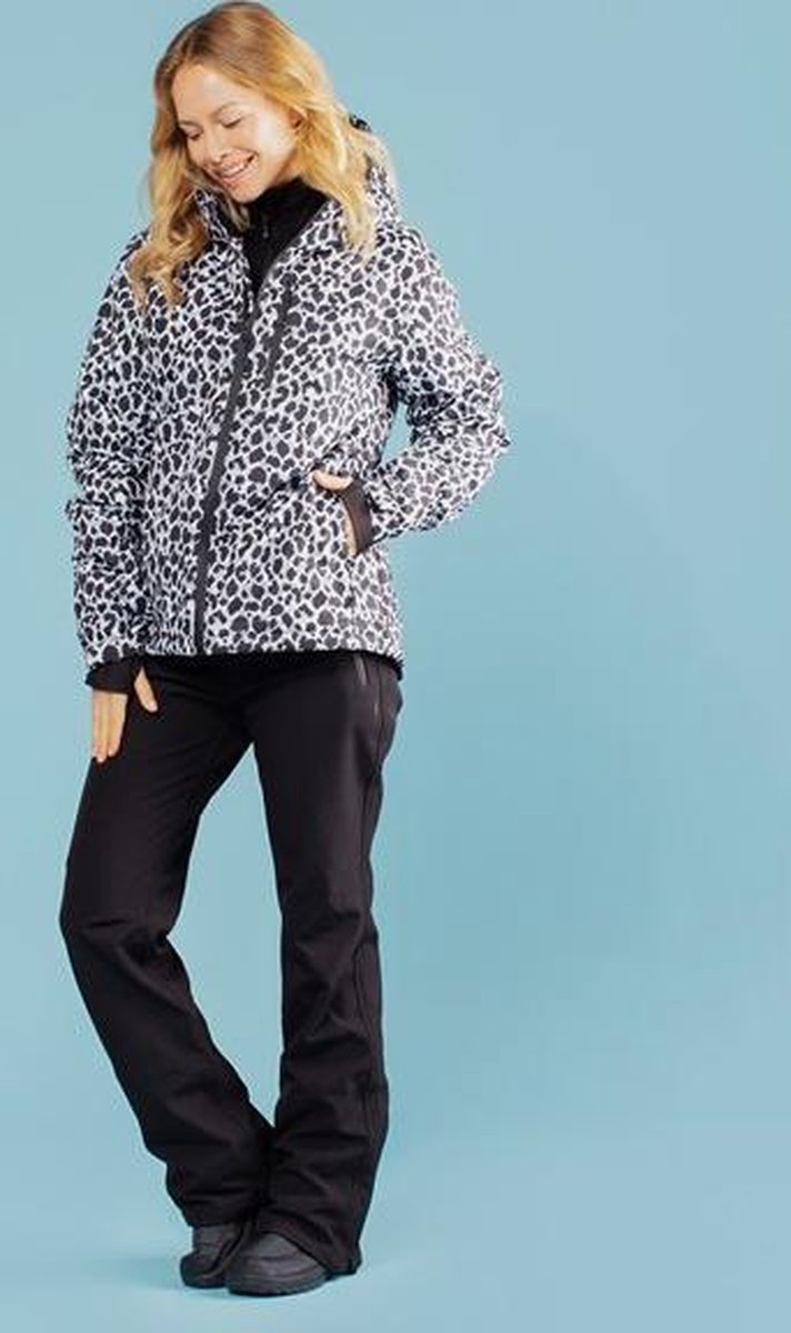 Veste de ski femme Mountain Peak à imprimé léopard - Zwart - Taille L | bol
