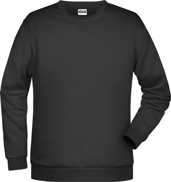 Foto: James and nicholson heren basis sweatshirt zwart 