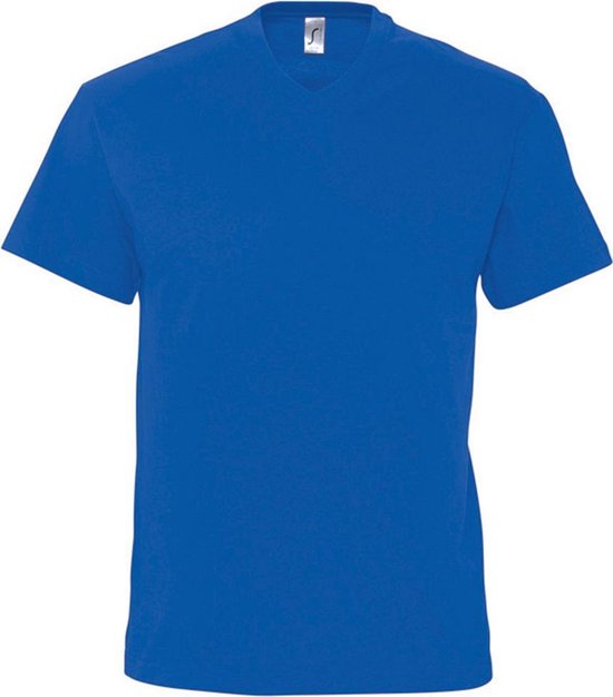 T-shirt à manches courtes à col en V hommes SOLS (bleu royal)