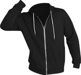 SOLS Zilveren Unisex Sweatshirt met volledige ritssluiting / Hoodie (Zwart)