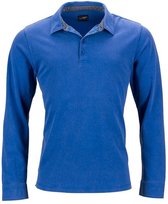 James and Nicholson Heren Polo met lange mouwen (Royal Blue/Navy)