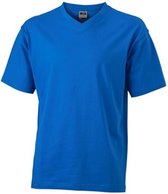 T-shirt à col en V pour homme James and Nicholson (bleu cobalt)