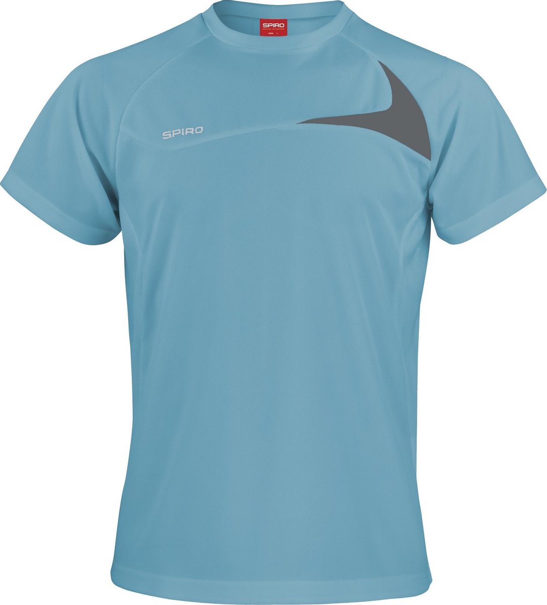 Spiro Heren Sport Dash Performance Training Shirt (Aqua/Grijs)
