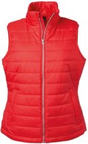 James and Nicholson Vrouwen/dames Waterafstotend Gewatteerd Vest (Rood)