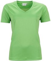 James and Nicholson Dames/dames Actief V Hals T-Shirt (Kalk groen)