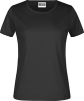 James And Nicholson Dames/dames Ronde Hals Basic T-Shirt (Zwart)