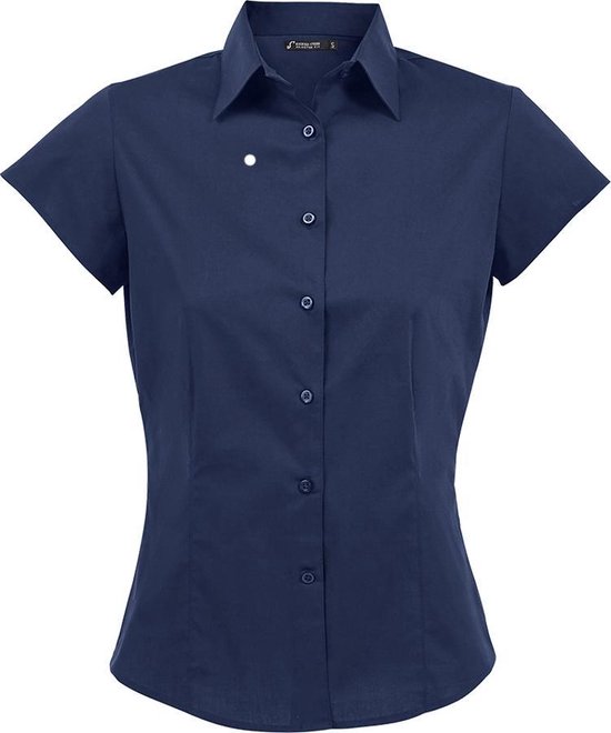 Chemise de travail ajustée à manches courtes Excess pour femmes/femmes de SOLS (bleu foncé)