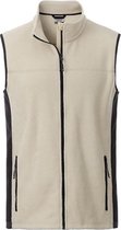 James and Nicholson Heren Workwear Fleece Bodywarmer (Steen/Zwart)