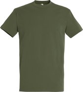SOLS Heren Keizerlijke Zwaargewicht T-Shirt met korte mouwen (Leger)