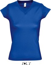SOLS Dames/dames Maan V Hals T-Shirt met korte mouwen (Koningsblauw)