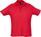 SOLS Heren Zomer II Pique Poloshirt met korte mouwen (Rood)