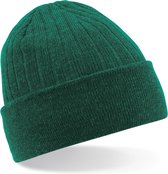 Beechfield Thinsulate Thermische Winter / Ski Beanie Hat (Fles groen)