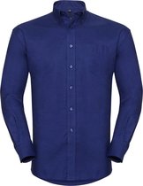 Russell Collectie Heren Lange Mouw Easy Care Oxford Shirt (Helder Koninklijk)