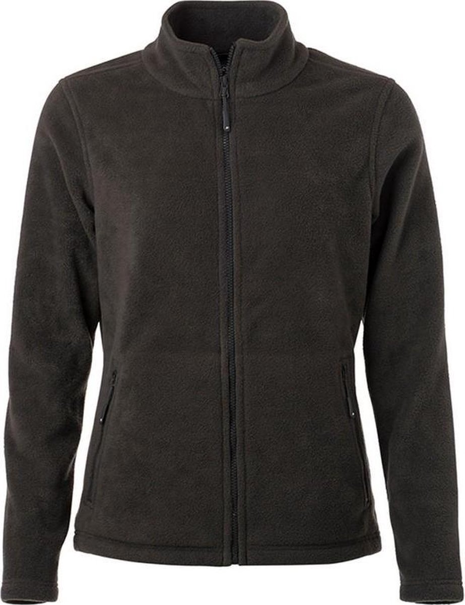 James and Nicholson Dames/dames Fleece Jasje Donkergrijs