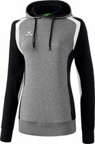 Erima Razor 2.0 Hoodie Dames - Grey-Melange / Zwart / Wit | Maat: 38