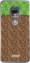 Motorola Moto G7 Hoesje Transparant TPU Case - Minecraft - Grass #ffffff