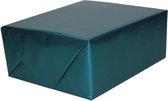 5x rollen luxe inpakpapier/cadeaupapier teal groenblauw zijdeglans 150 x 70 cm - Cadeauverpakking kadopapier