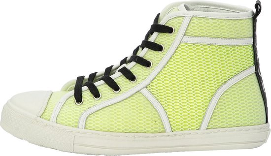 KUNOKA IGOR high-top sneaker fluo yellow - Sneakers Dames - maat 38 - Geel