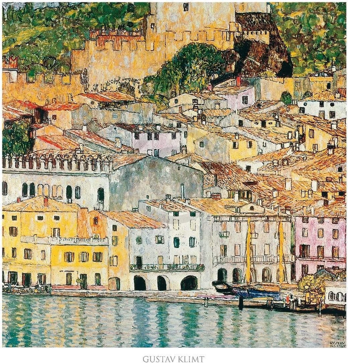 PGM Kunstdruk Gustav Klimt - Malcesine 70x70cm Divers