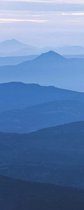Fotobehang - Blue Mountain 100x250cm - Vliesbehang