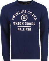 Twinlife - Heren Sweater - Ronde hals - Navy