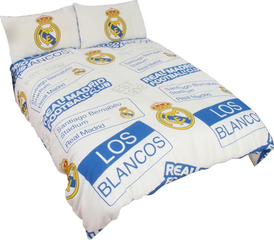 Real Madrid voetbal dekbedovertrek - eenpersoons dekbedhoes en 1 kussensloop