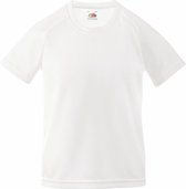 Fruit Of The Loom Kinderen Unisex Prestatie Sportskleding T-Shirt (2 stuks) (Wit) Maat 140