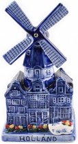 Muziekmolen stadsmolen Delftsblauw Holland 18 cm