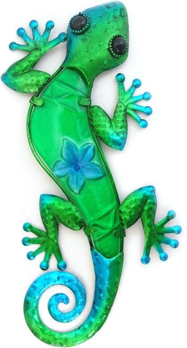 Salamander | metaal & glas | bloem | groen | L | 30 x 14cm | bol.com