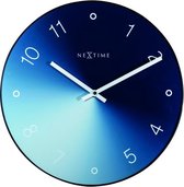 NeXtime NE-8194BL Wandklok Gradient Ø 40 Cm Blauw/zwart