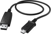 Hama Oplaad-/gegevenskabel Micro-USB 0,6 M Zwart