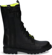 Braqeez 420751-689 Meisjes Biker Boots - Zwart - Leer - Ritssluiting