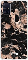 Samsung Galaxy A51 Hoesje Transparant TPU Case - Rose Gold Marble #ffffff