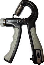 Pulvernutrition -Grijs Handtrainer 10 to 60kg met Vingertrainer - Handknijper- Knijphalter - Armtrainer – Gewichten - Hand knijper set - Handgripper - Hand gripper - grip - Onderarm trainer -