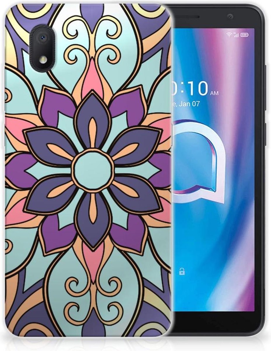 Alcatel 1B (2020) TPU Case Purple Flower