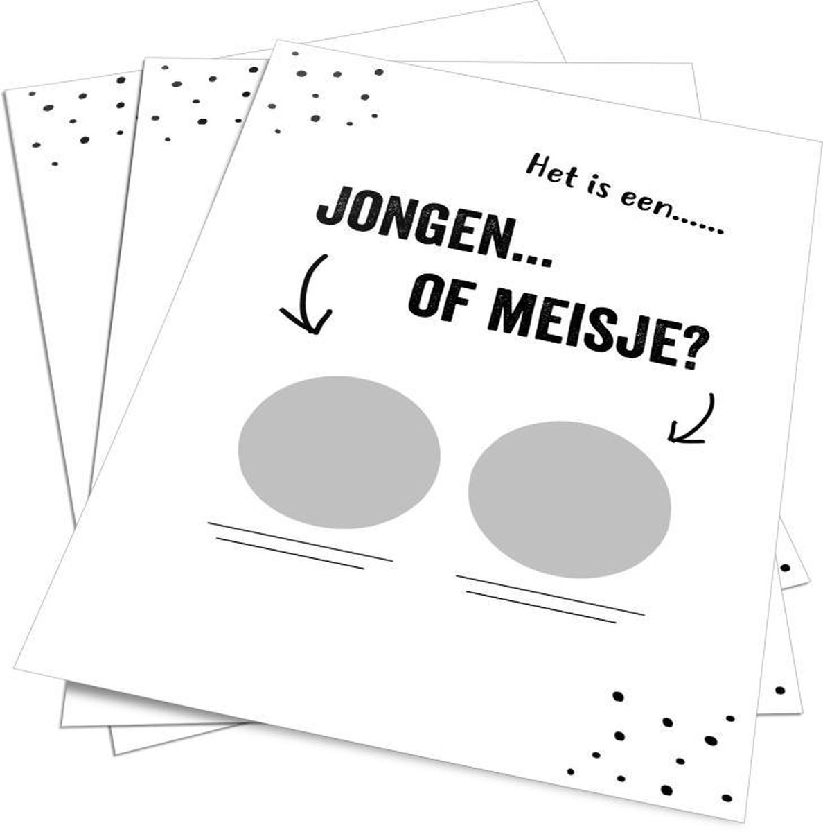 Kraskaart jongen - 5 stuks - monochrome