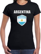 Argentinie landen t-shirt zwart dames - Argentijnse landen shirt / kleding - EK / WK / Olympische spelen Argentina outfit L
