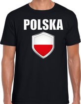 Polen landen t-shirt zwart heren - Poolse landen shirt / kleding - EK / WK / Olympische spelen Polska outfit XL