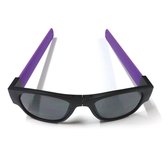 Clix Zonnebril Paars - Vouwbare zonnebril - Vormt naar je hoofd - Snap on