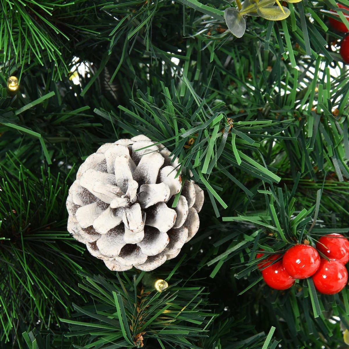 Kunstkerstboom met verlichting en decoratie - Set van 2 - Kerstboom met lampjes - Kerstballen - Kerstversiering - Binnen/Buiten – foto 5