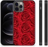 TPU Bumper Geschikt voor iPhone 12 Pro Max GSM Hoesje met Zwarte rand Red Roses